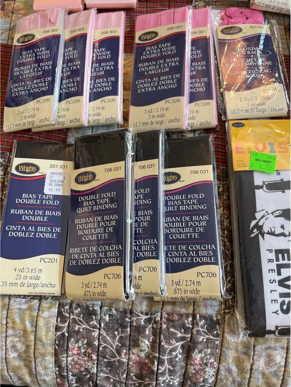 Wrights Satin Blanket Binding and Bias Tape Collection